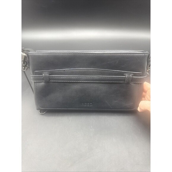 Reed Krakoff BLACK Clutch Handbag Crossbody Pockets Removeable Strap - Picture 8 of 16